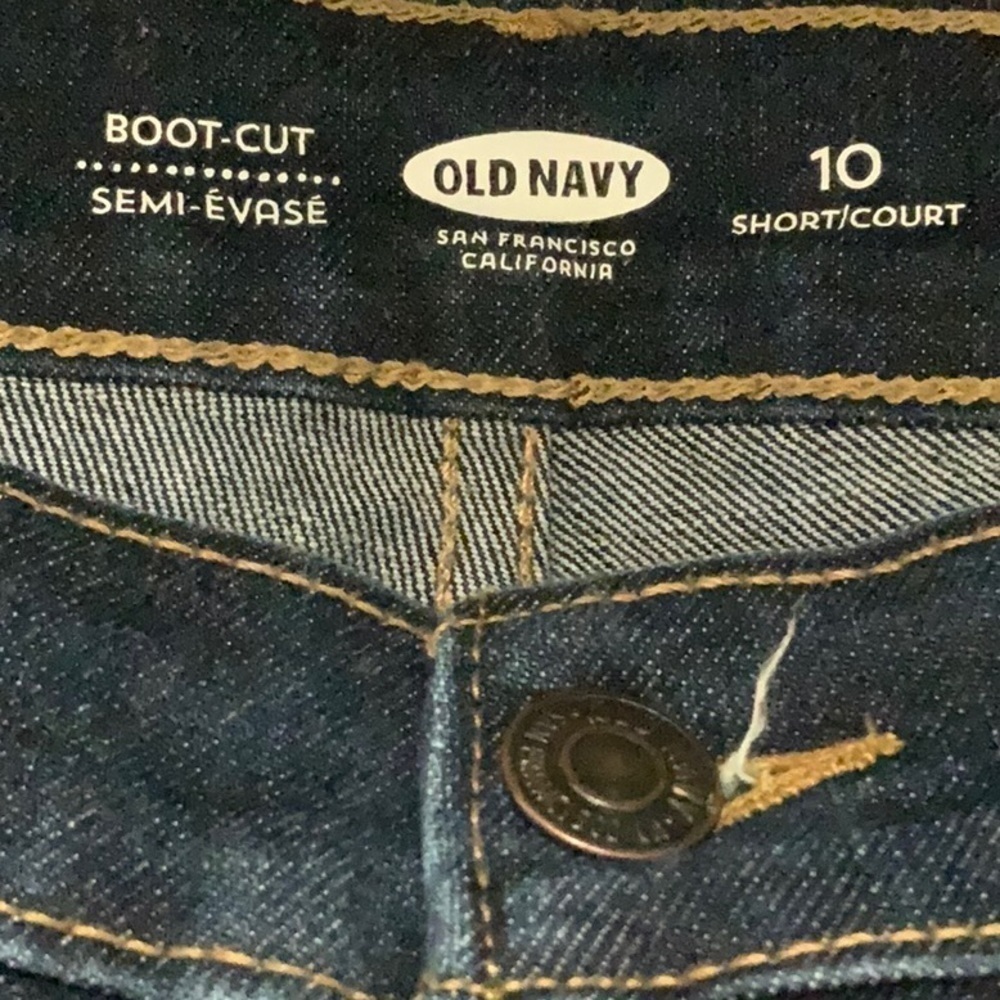BLUE dark wash, jeans pants. Short. By Old Navy - Picture 8 of 9
